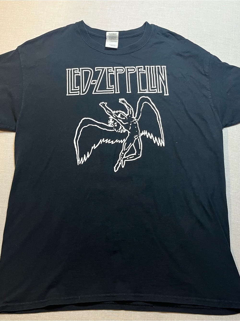 Black Graphic Band T-Shirt - Classic Rock Tee